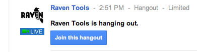 Google Hangout posts in the Google stream