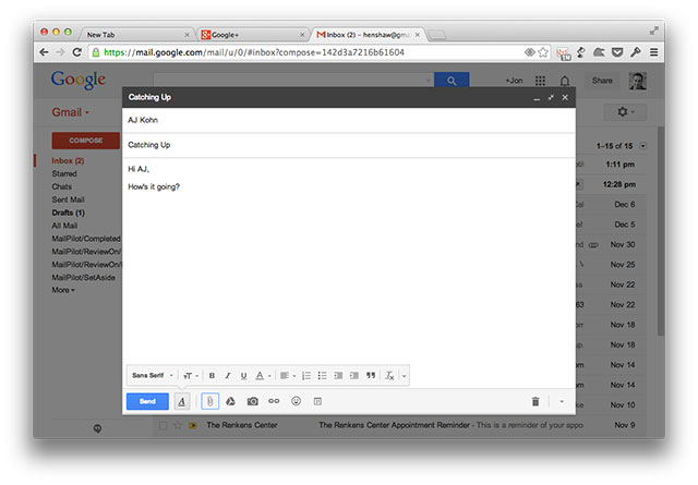 Gmail Compose Message