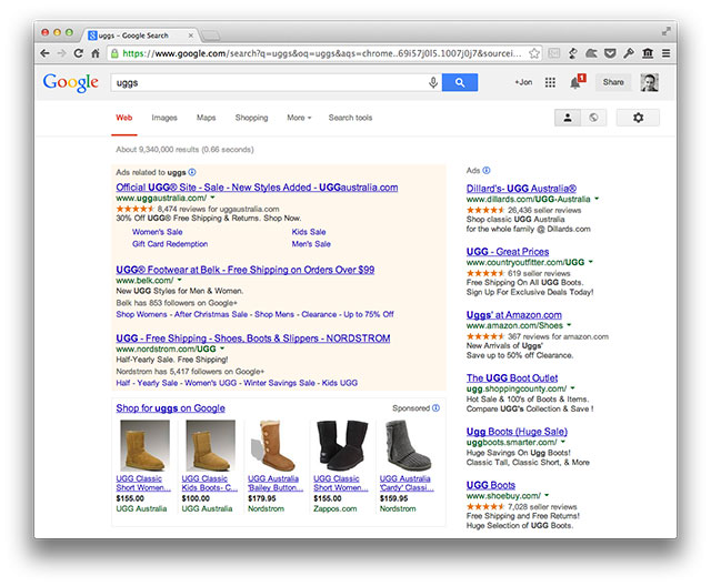 Google Product Search Results
