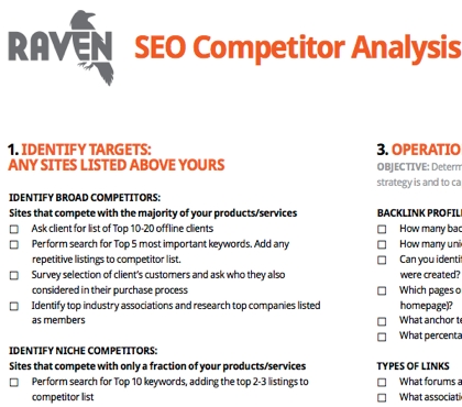 Free SEO Competitor Analysis Template