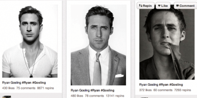 Ryan Gosling - Pinterest users