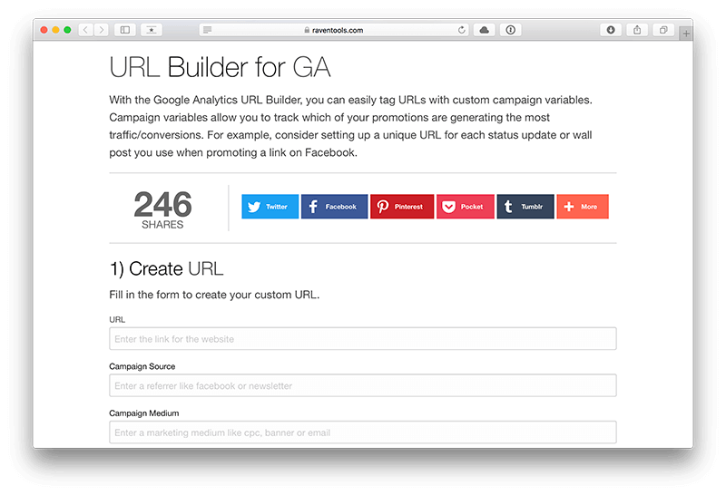 URL Builder for GA