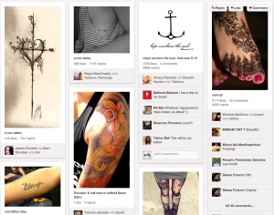 Pinterest users with tattoo image