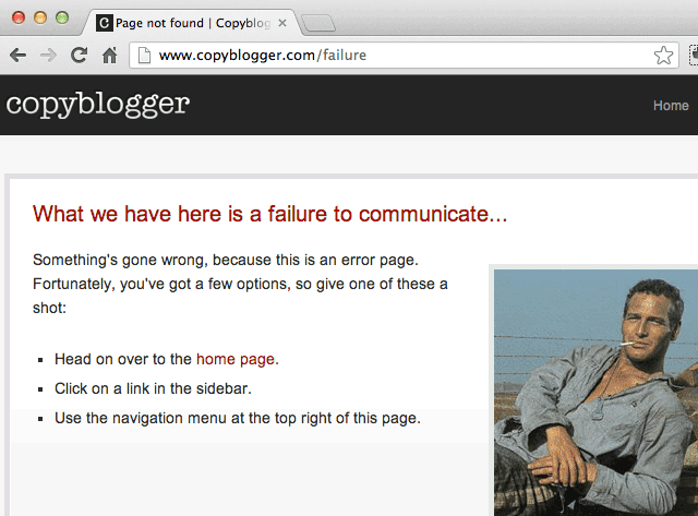 404 Page Not Found error in Copyblogger