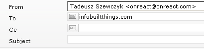 pre-entered email address - built things