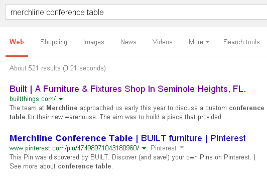 merchline conference table google results