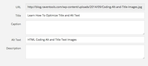 WordPress Image Text Attributes