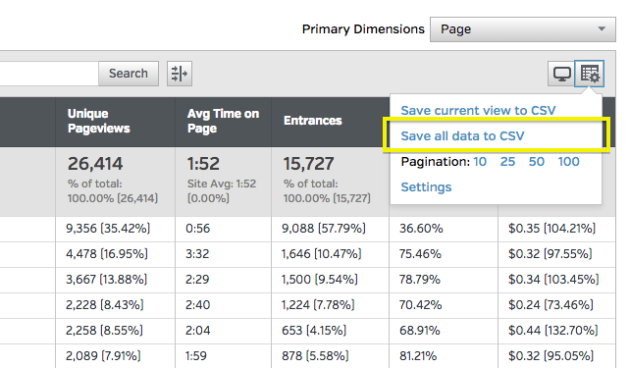 Raven Tool Save to CSV Option