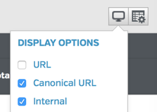 Site Auditor Display Options