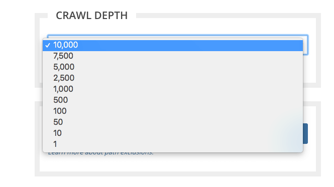 Crawl Limit Depth