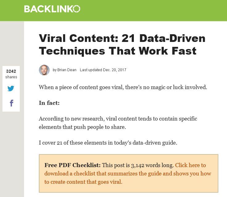 Screen shot - Backlinko 
