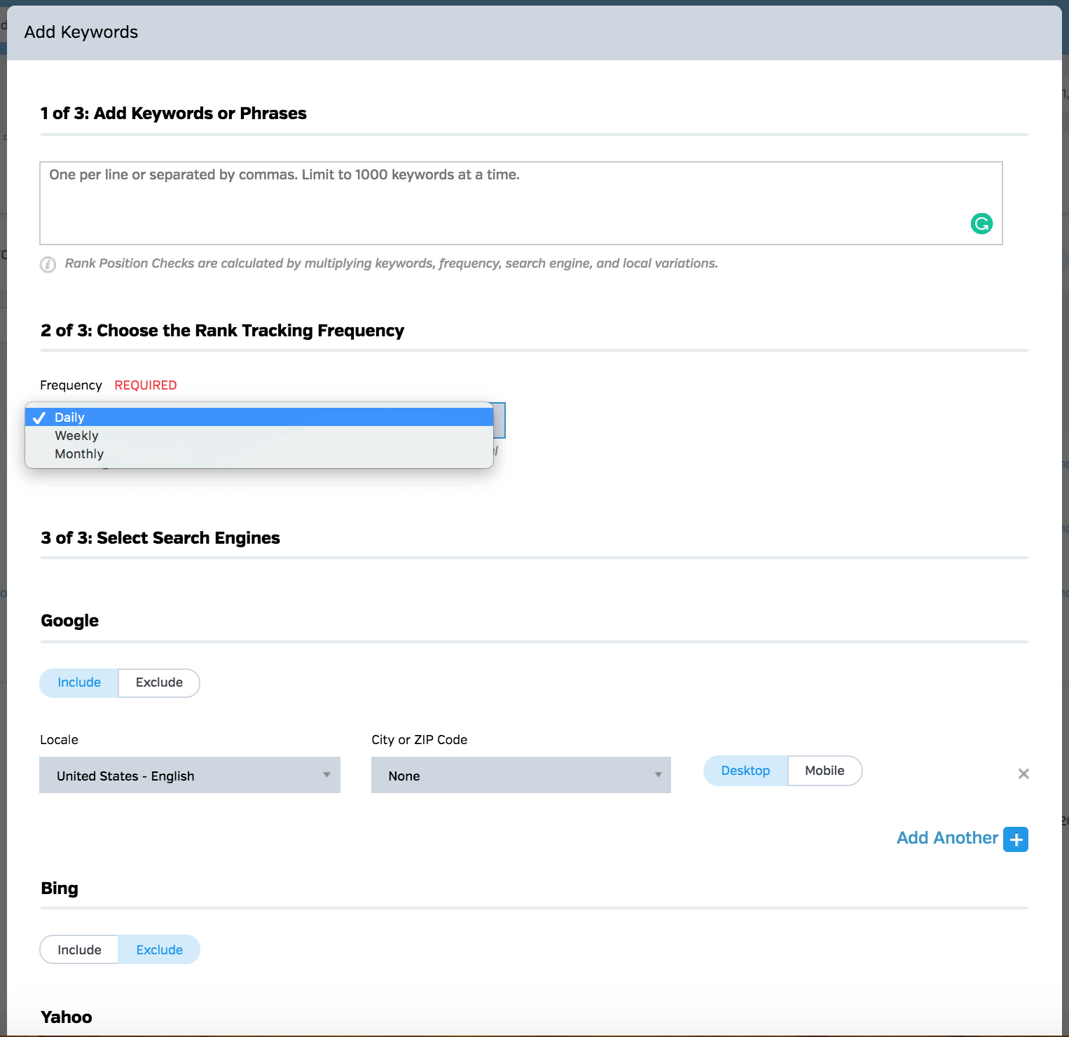 Raven Tools Rank Tracker Tool