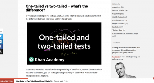 one-tail vs. two-tail hypothesis testing