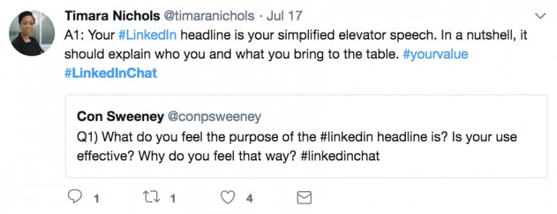 Timara Nichols - Linkedin Chat