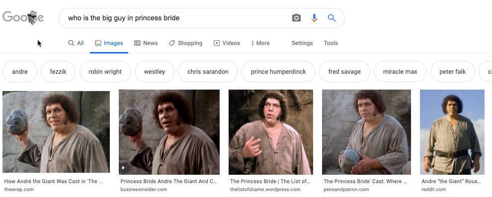 Example of Natural Language Processing - Princess Bride