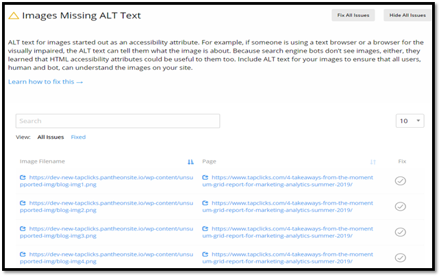 Missing Alt Text – Site Auditor